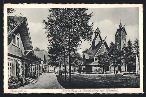 AK Brückenberg /Riesengebirge, Kirche Wang mit Pfarrkirche