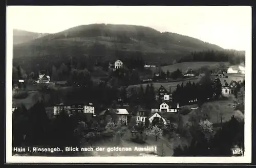 AK Hain im Riesengebirge, Blick nach der goldenen Aussicht