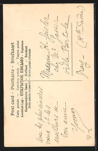 Künstler-AK Catharina Klein: Korb voller Margeriten, Les meilleurs voeux!