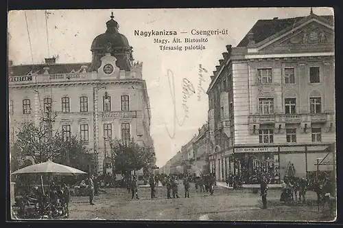 AK Nagykanizsa, Csengeri-út, Magy. Alt. Biztosito Tarsasag palotaja