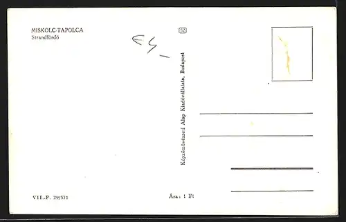 AK Miskolc-Tapolca, Strandfürdö