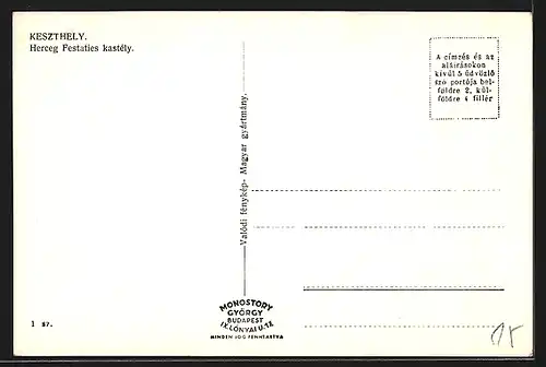 AK Keszthely, Herceg Festaties kastély