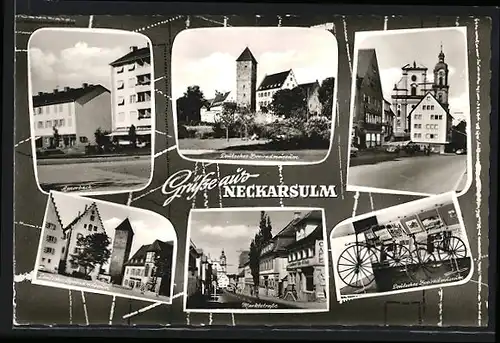AK Neckarsulm, Deutsches Zweiradmuseum, Amorbach, Marktstrasse, Rathaus