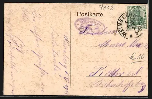 AK Weinsberg, Ortsansicht mit Weibertreu