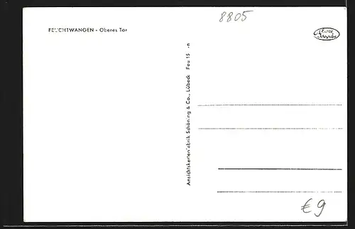 AK Feuchtwangen, das Obere Tor, Sattlerei Büchler