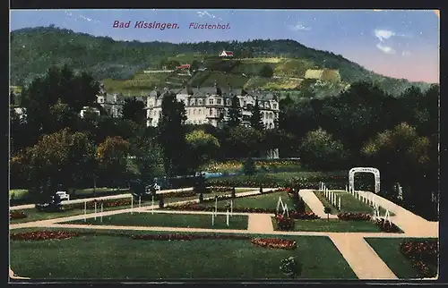 AK Bad Kissingen, Parkanlagen am Fürstenhof