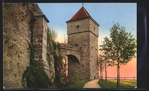 AK Rothenburg o. Tbr., der Wildbadturm