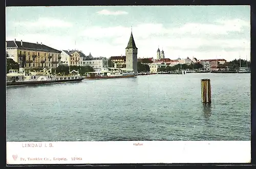 AK Lindau i. B., Schiffe im Hafen