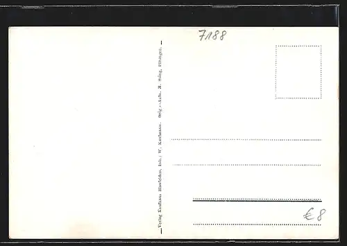 AK Blaufelden, Ortsansicht bei Abendrot