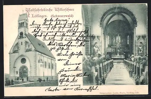 AK Löffingen /Schwarzwald, Wallfahrtskirche Witterschnee, Innenansicht