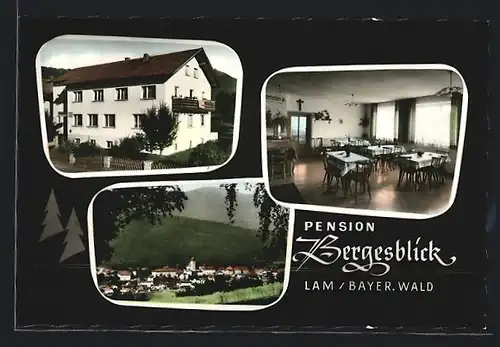 AK Lam /Bayer. Wald, Hotel Pension Bergesblick