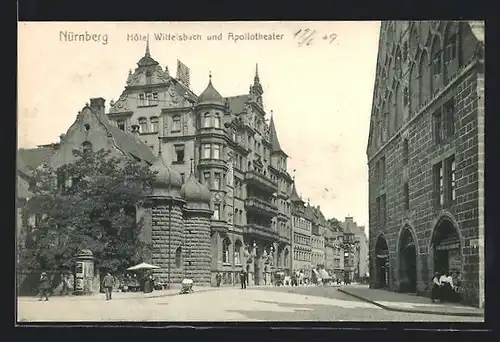 AK Nürnberg, Hôtel Wittelsbach und Apollotheater