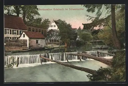 AK Gsteinach /Schwarzachtal, Rastaurant am Wehr