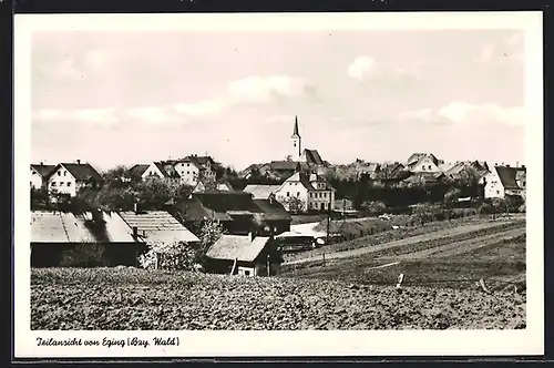 AK Eging /Bay. Wald, Teilansicht mit Kirche