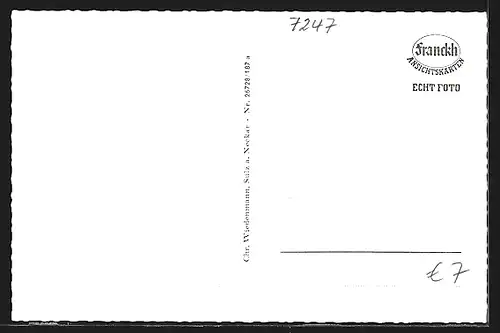 AK Sulz a. Neckar, Uferpartie mit Textilwarengeschäft