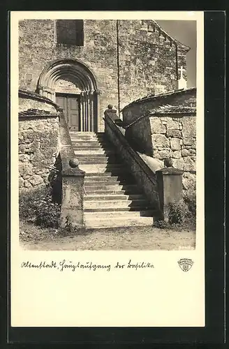 AK Altenstadt, Treppenaufgang zur Basilika