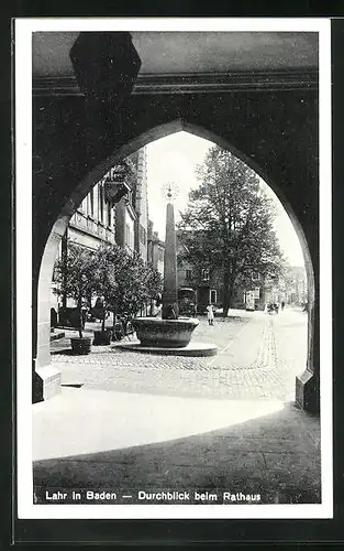 AK Lahr i. B., Durchblick beim Rathaus