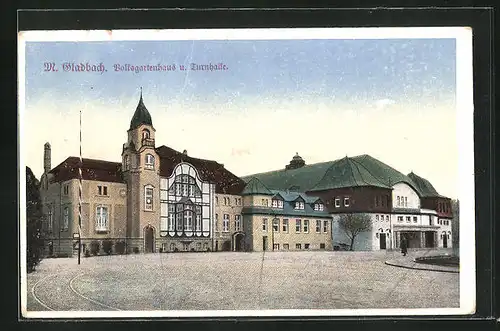 AK M. Gladbach, Volksgartenhaus und Turnhalle