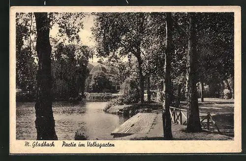 AK M.-Gladbach, Partie im Volksgarten