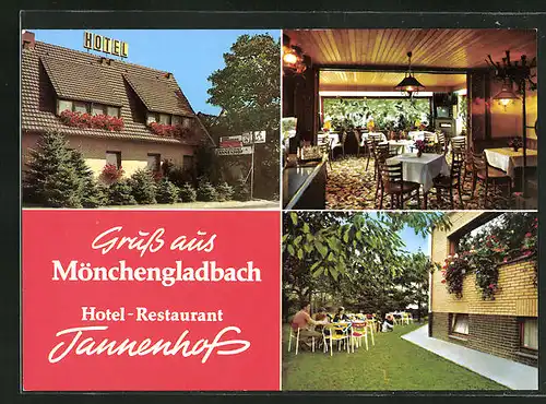 AK Mönchengladbach, Hotel-Restaurant Tannenhof, Pfingsgraben 11
