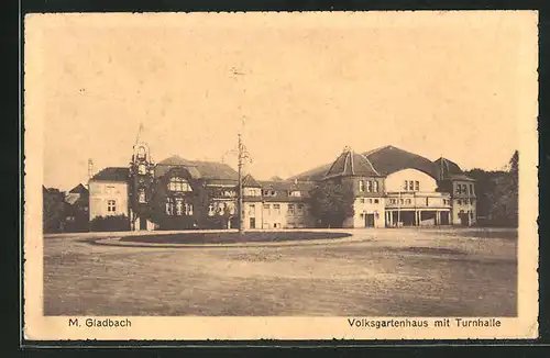 AK Mönchengladbach, Volksgartenhaus mit Turnhalle