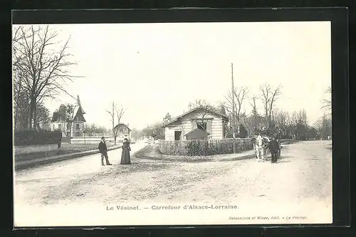 AK Le Vésinet, Carrefour d`Alsace-Lorraine