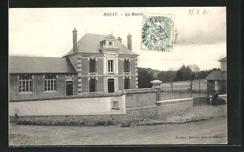 AK Rosay, La Mairie, Rathaus