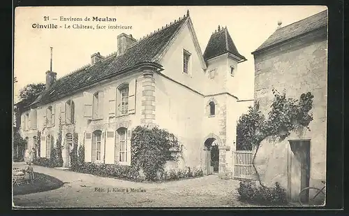 AK Oinville, Le Château, face intérieure