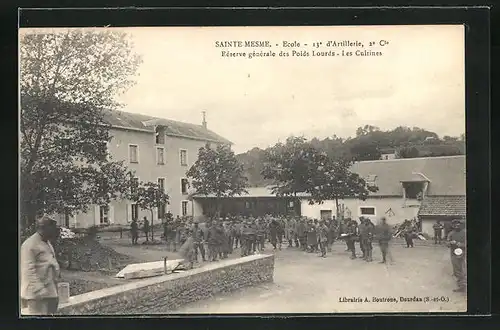 AK Sainte-Mesme, Ecole, 13. d` Artillerie, Les Cuisines