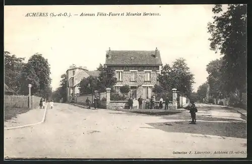 AK Achéres, Avenues Felix Faure et Maurice Berteaux