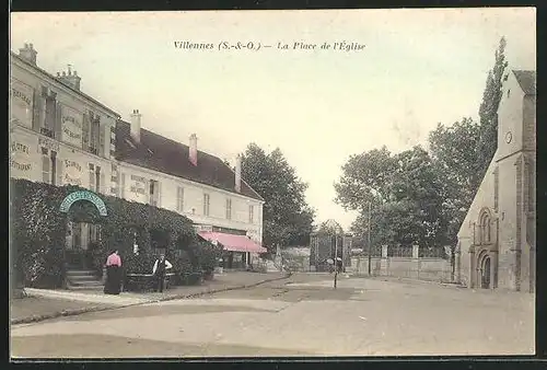 AK Villennes, La Place de l'Eglise