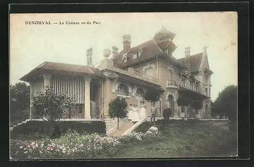 AK Denouval, La Château vu du Parc