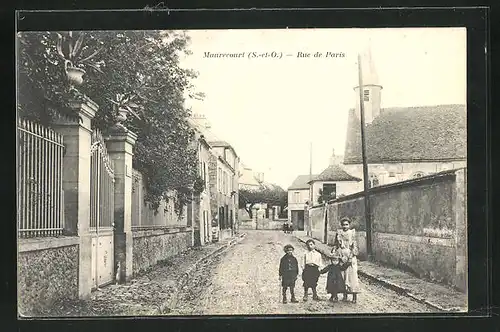 AK Maurecourt, Rue de Paris, Strassenpartie