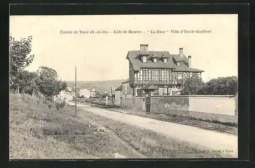AK Vaux, Coté de Mantes, La Rive Villa d`Yvette Guilbert