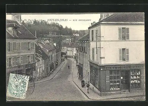 AK Jouy-en-Josas, Rue Oberkampf, Strassenpartie im Ort