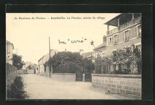 AK Jambville, Le Moutier, Entré du Village