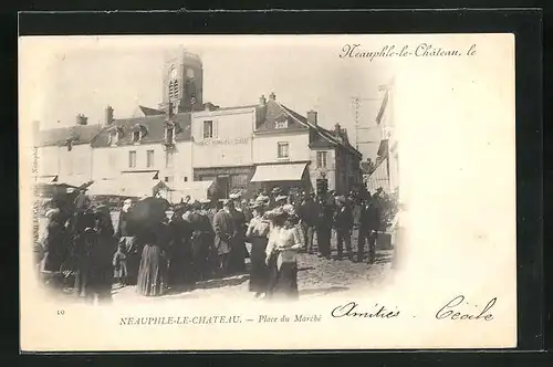 AK Neauphle-le-Chateau, Place du Marché