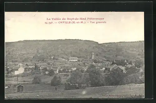 AK Onville, Vue générale, Panorama