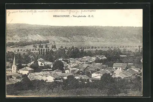 AK Menaucourt, Vue générale, Totalansicht