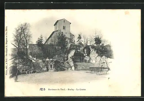 AK Bruley, La Grotte, Ansicht mit Kirche