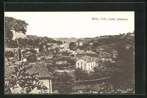 AK Briey, Côte Lante fontaine, Teilansicht des Ortes