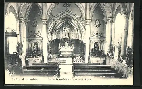 AK Réméréville, Intérieur de l`Église