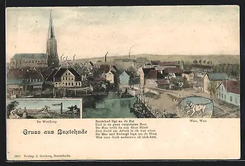 AK Buxtehude, Teilansicht u. De Wettloop