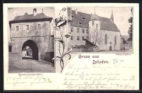 AK Iphofen, Mainbernheimertor, Bürgerspital