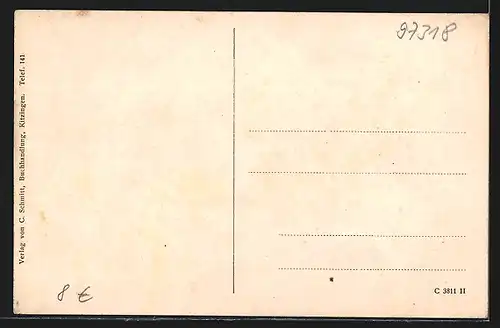AK Kitzingen a. M., Teilansicht mit Brücke