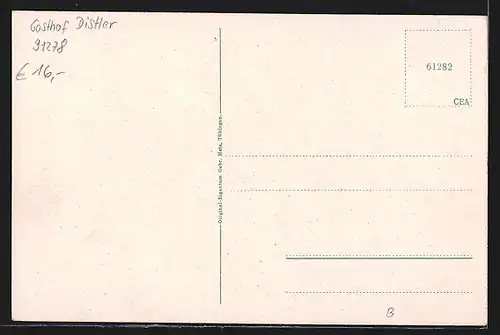 AK Pottenstein, Gasthof Distler mit Berg