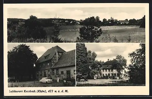 AK Rossbach /Rhön, Gasthof u. Pension Zum schwarzen Adler