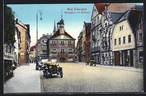 AK Bad Kissingen, Marktplatz mit Rathaus