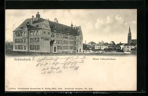 AK Schwabach, Neues Volksschulhaus