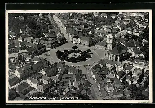 AK Neustrelitz, Markt, Fliegeraufnahme